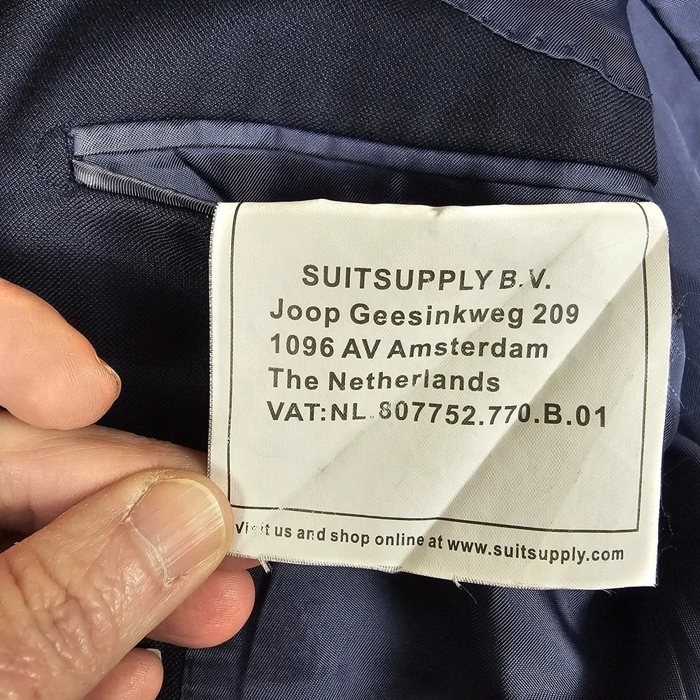 Suitsupply Lazio Blazer Slim Fit 38L Long Wool Vitale Barberis Canonico